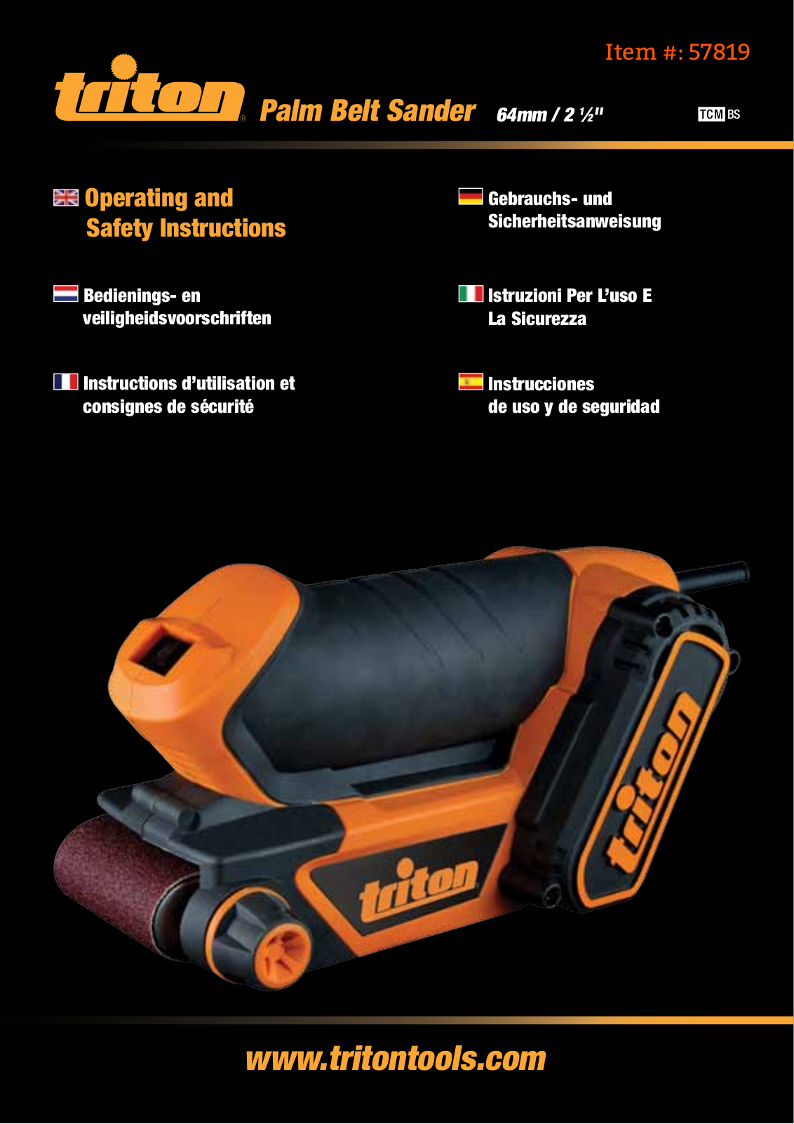 Triton 57819 Operating And Safety Instructions Manual