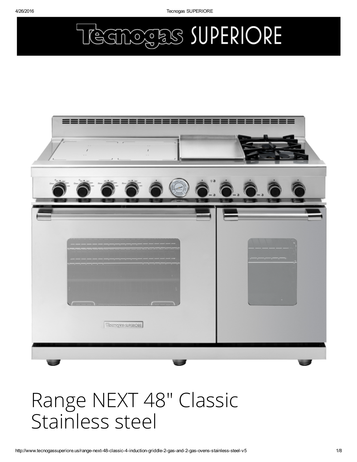 Superiore RN483GCSS Product Specifications - ManualMachine.com