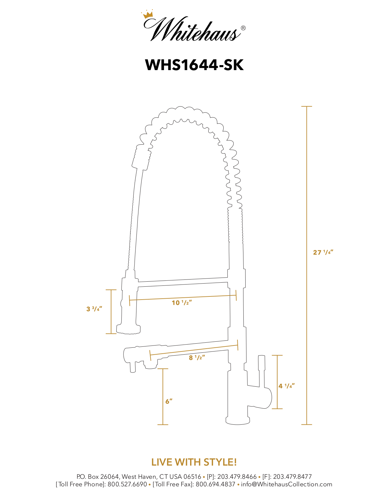 Whitehaus Collection WHC2679 Specifications - ManualMachine.com
