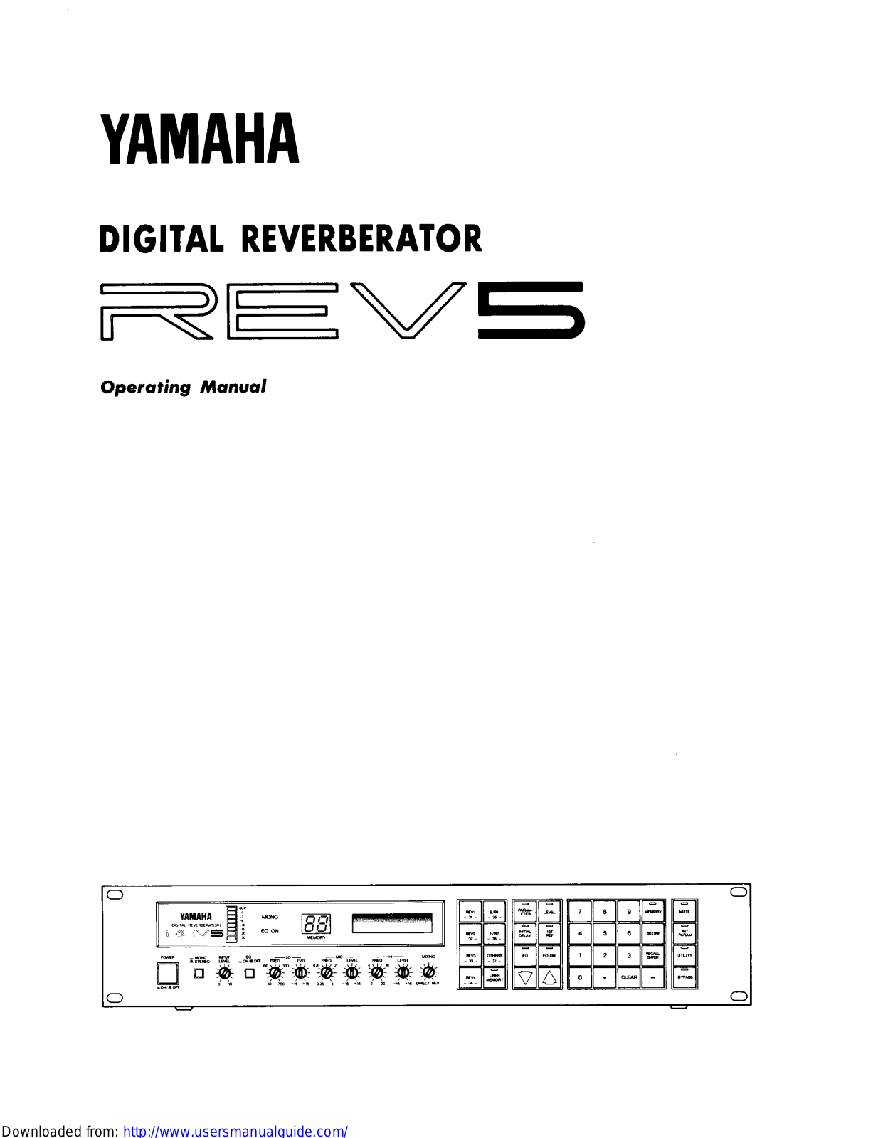 Yamaha Audio REV5 User Manual