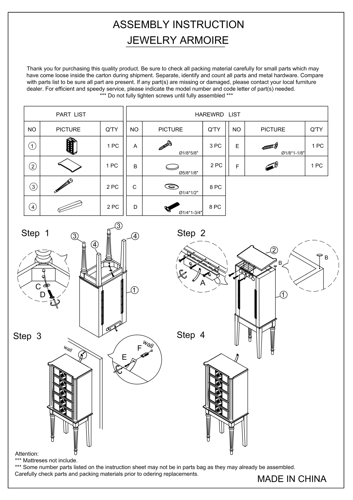 Alcott Hill W005061077 Assembly Instruction
