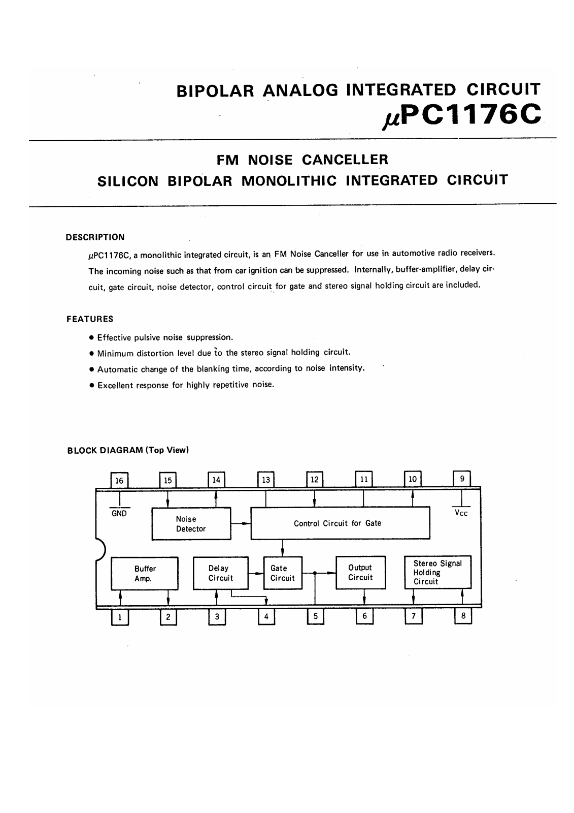 Datasheet UPC1176C Specification - ManualMachine.com