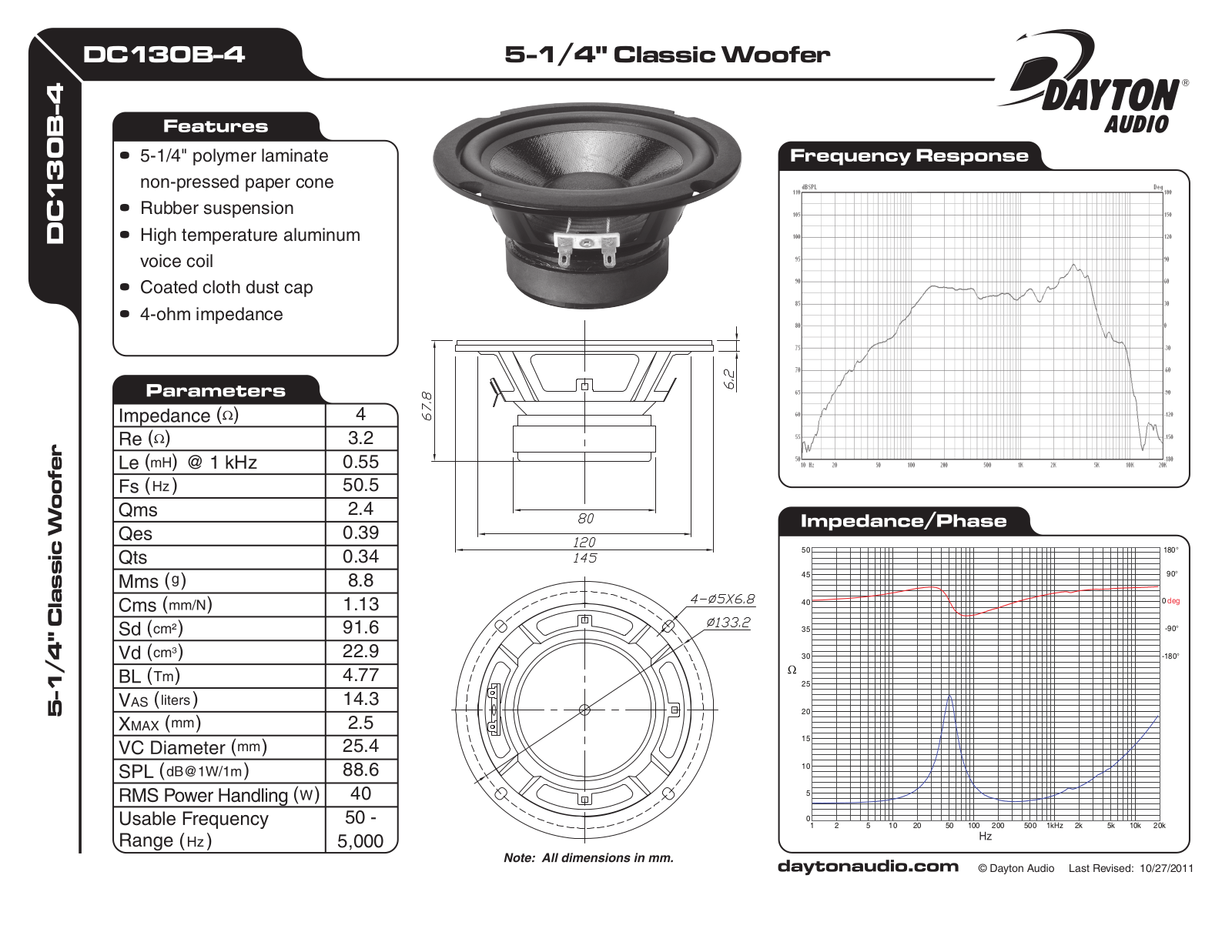 Dayton DC130B-4 5-1 User Manual