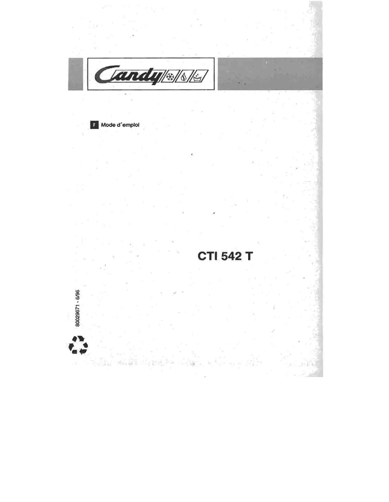 Candy CTI 542 T User Manual