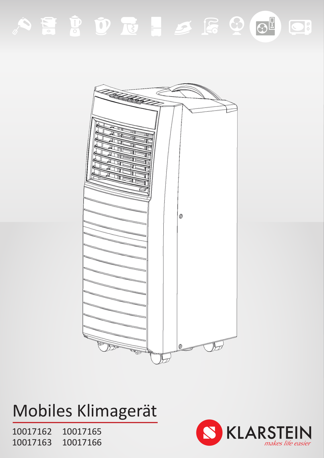 Klarstein 10017162, 10017165, 10017163, 10017166 User Manual