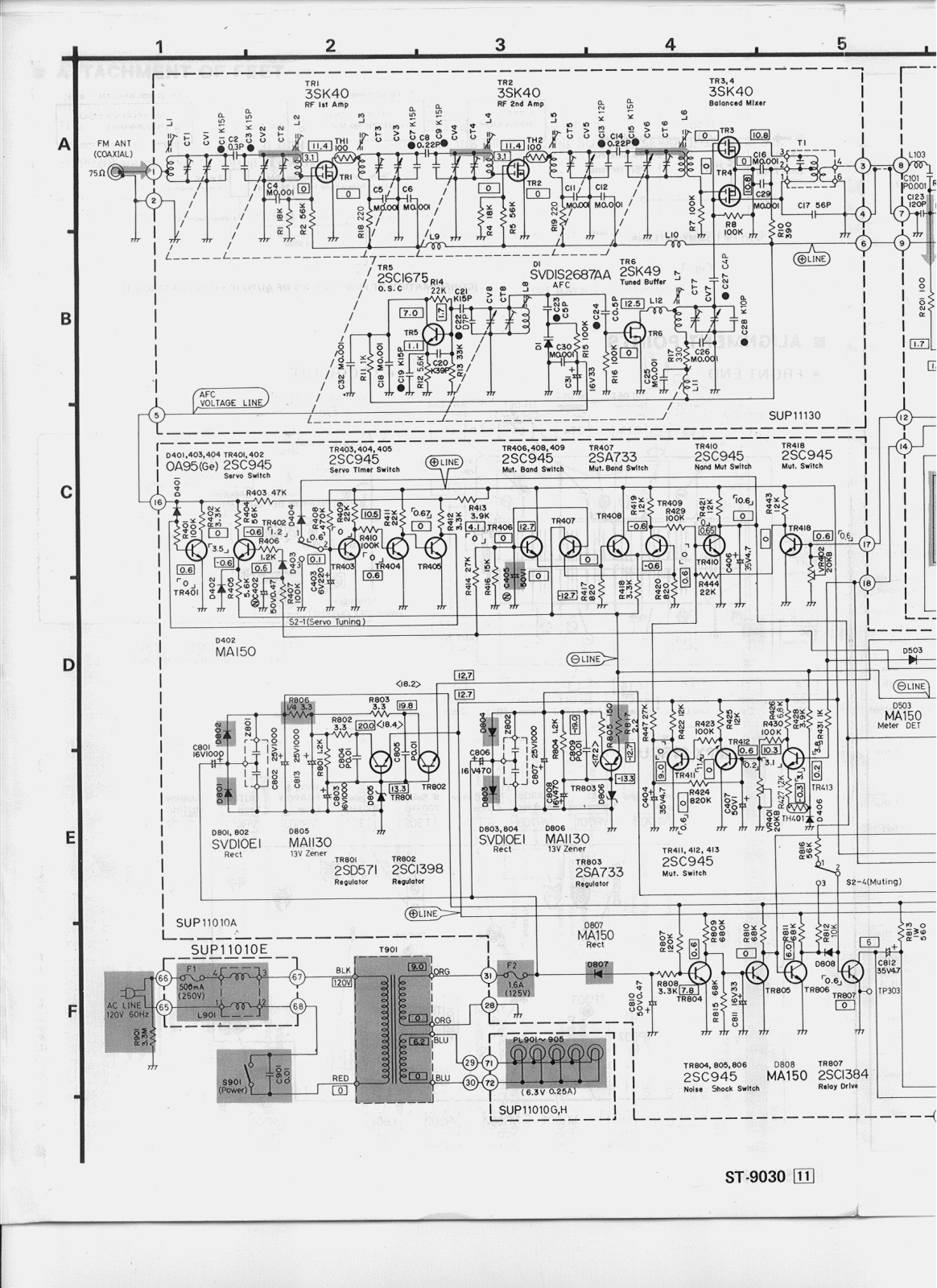 Technics ST-9030 Schematic