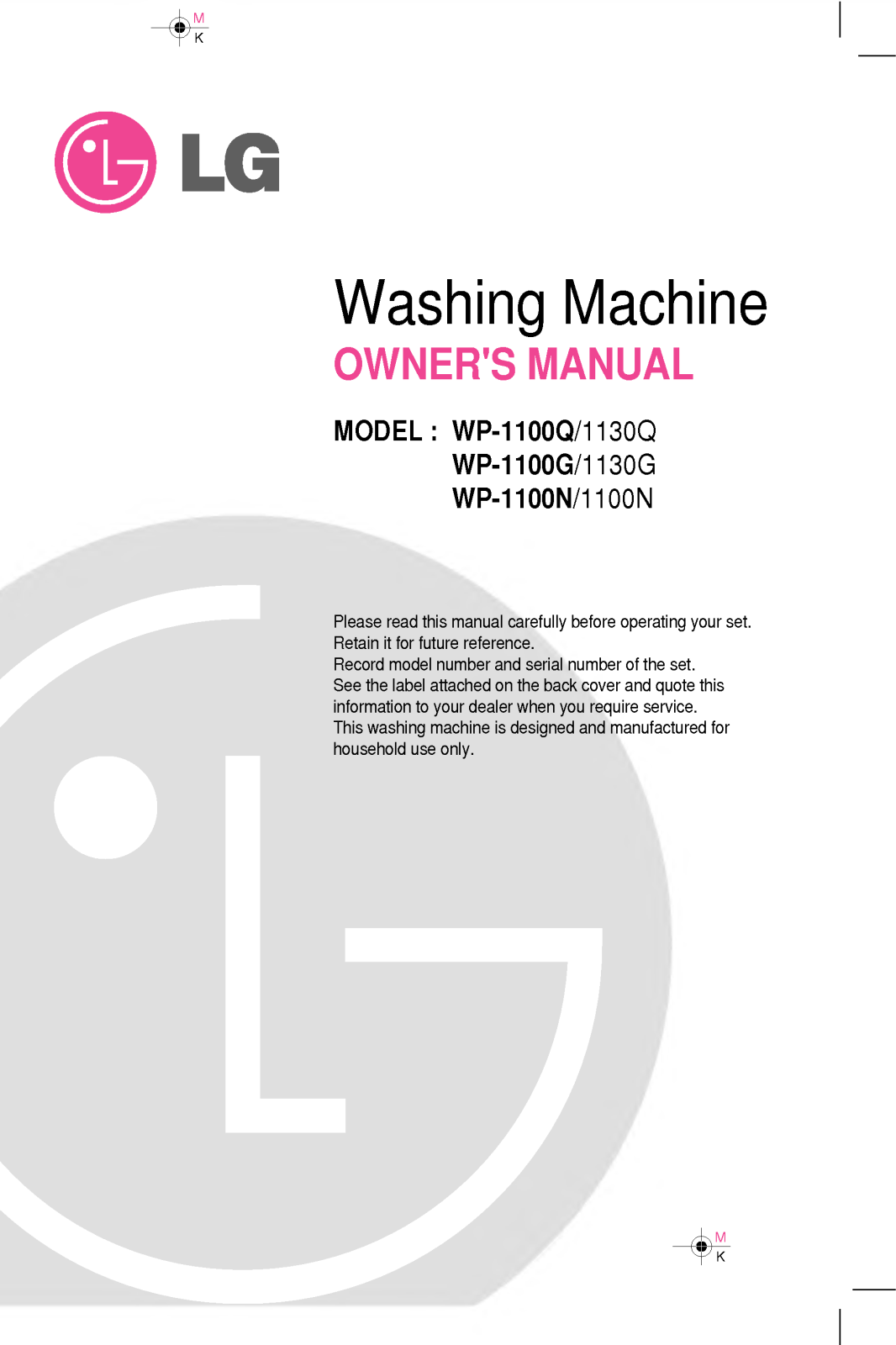 LG WP-1100Q User Manual