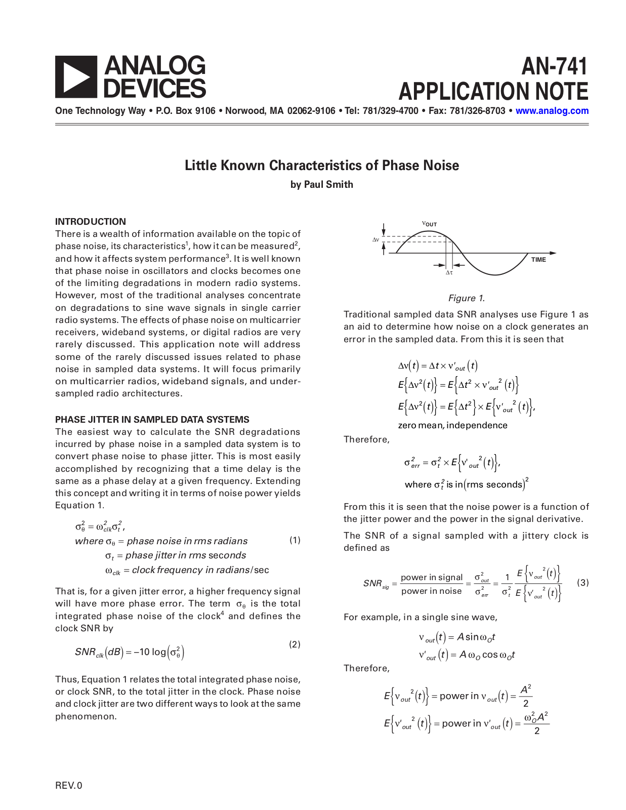 Analog Devices AN741 Application Notes