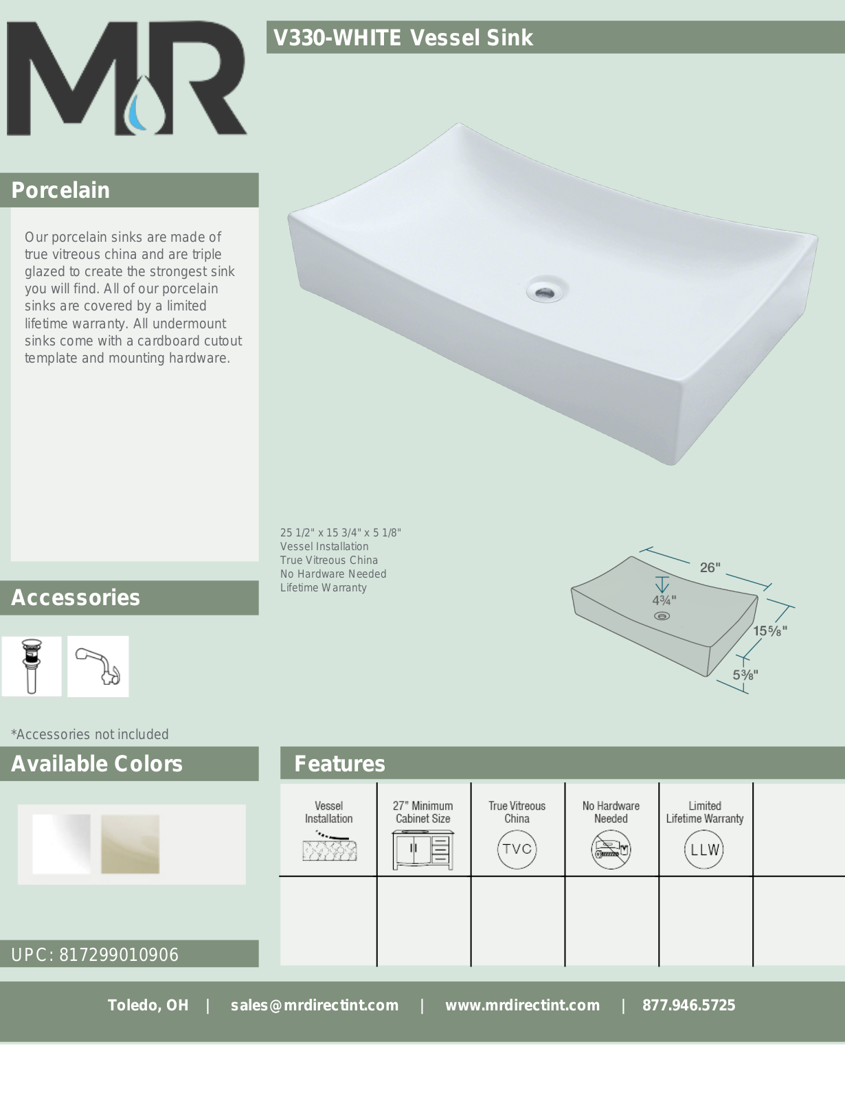 MR Direct MRDR1765 Specifications - ManualMachine.com