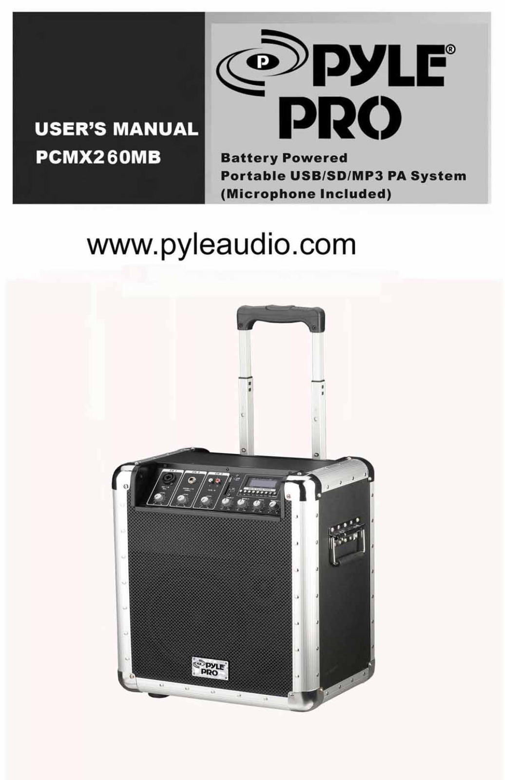 Pyle PCMX260MB User Manual