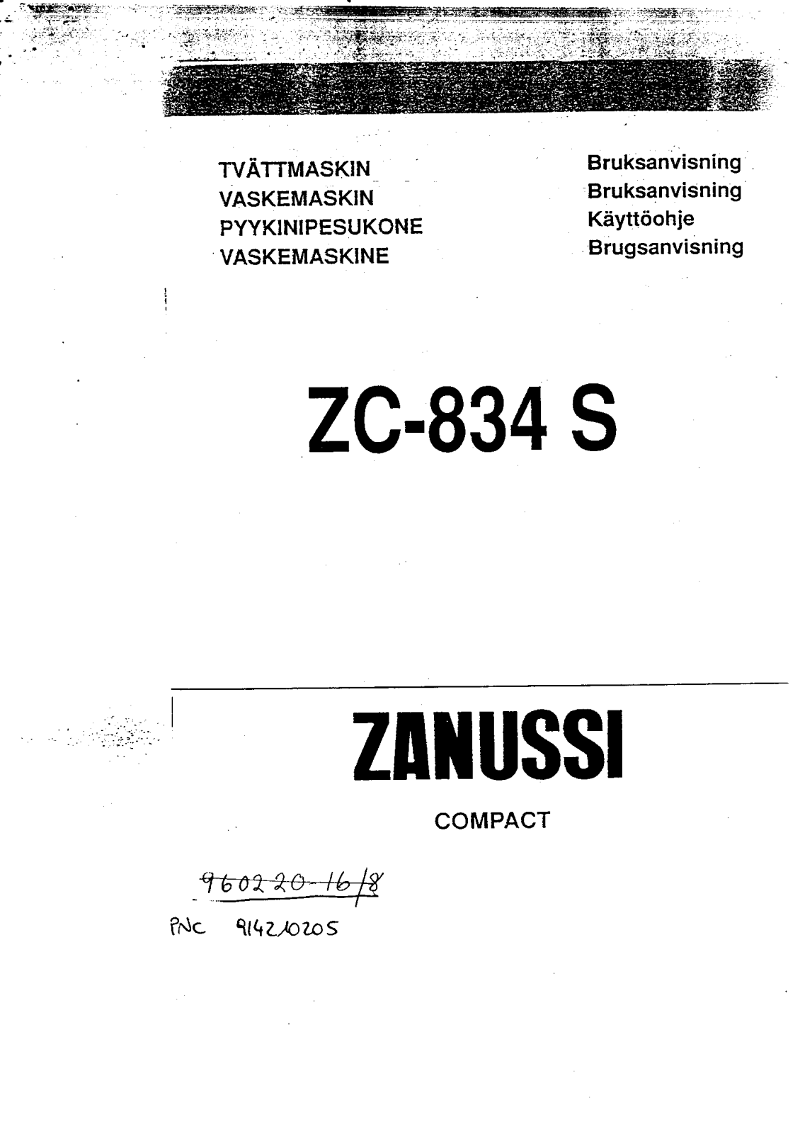 Zanussi ZC834S User Manual