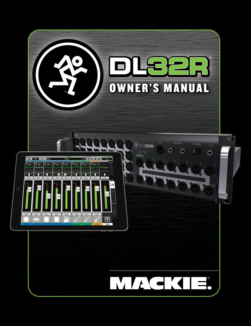 Mackie DL32R Owner's manual