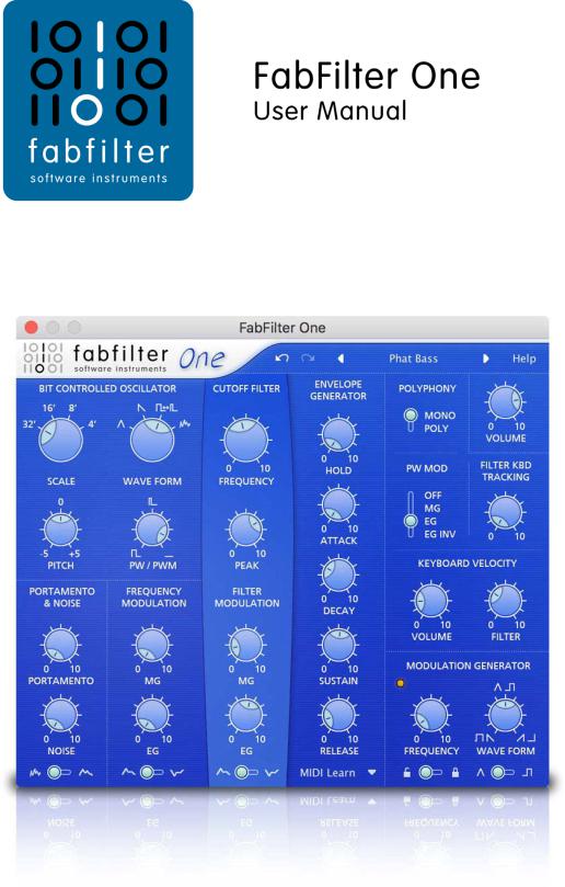 FabFilter ONE Users Manual