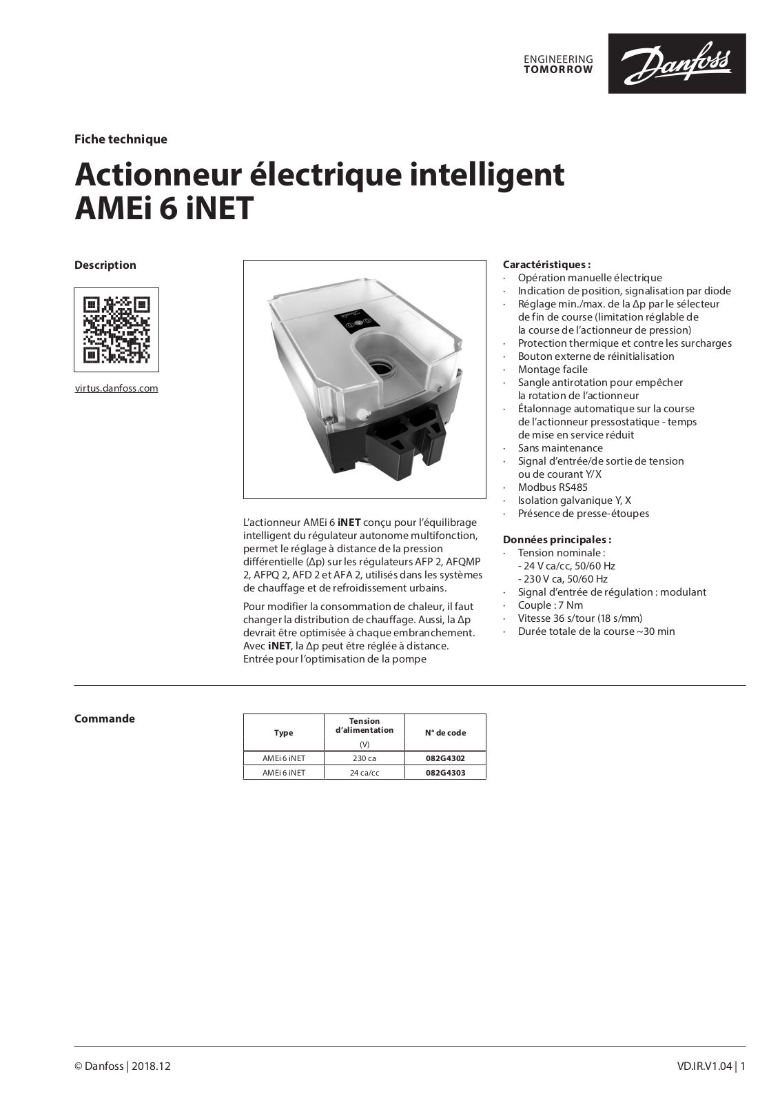 Danfoss AMEi 6 iNET Data sheet