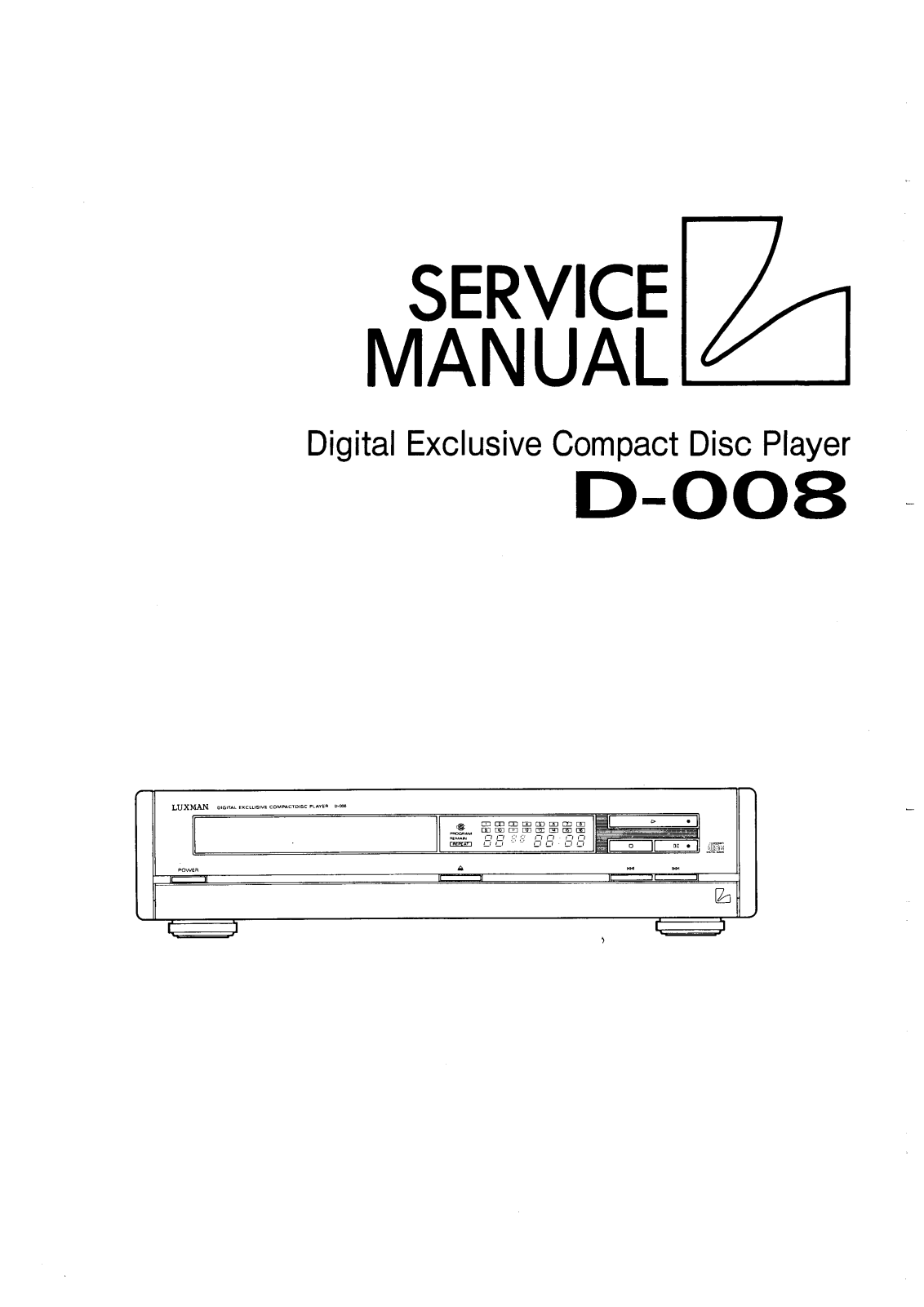 Luxman D-008 Service manual