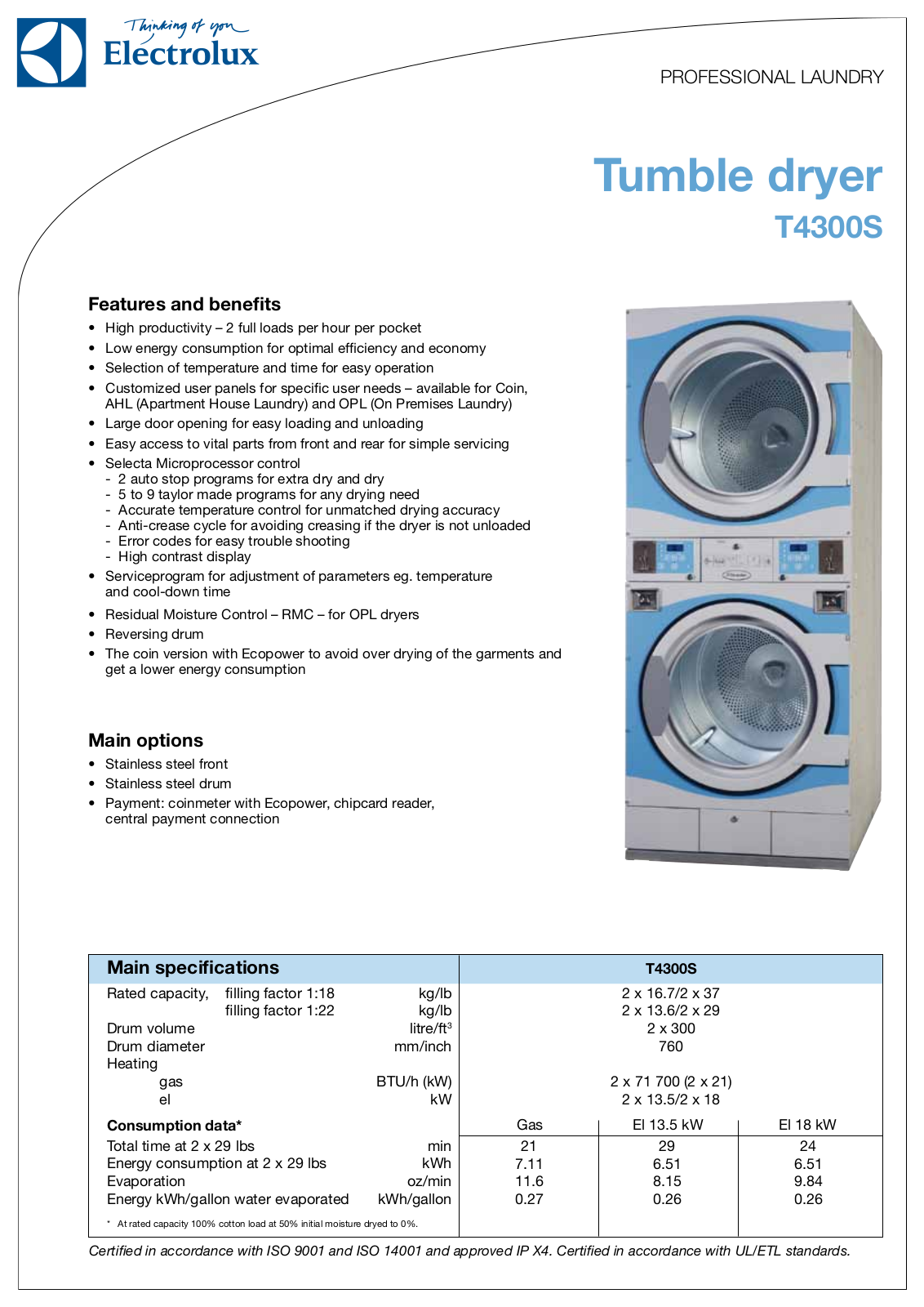 Electrolux T4300S User Manual