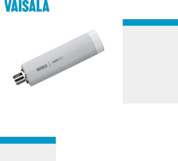 Vaisala GMP251 Datasheet