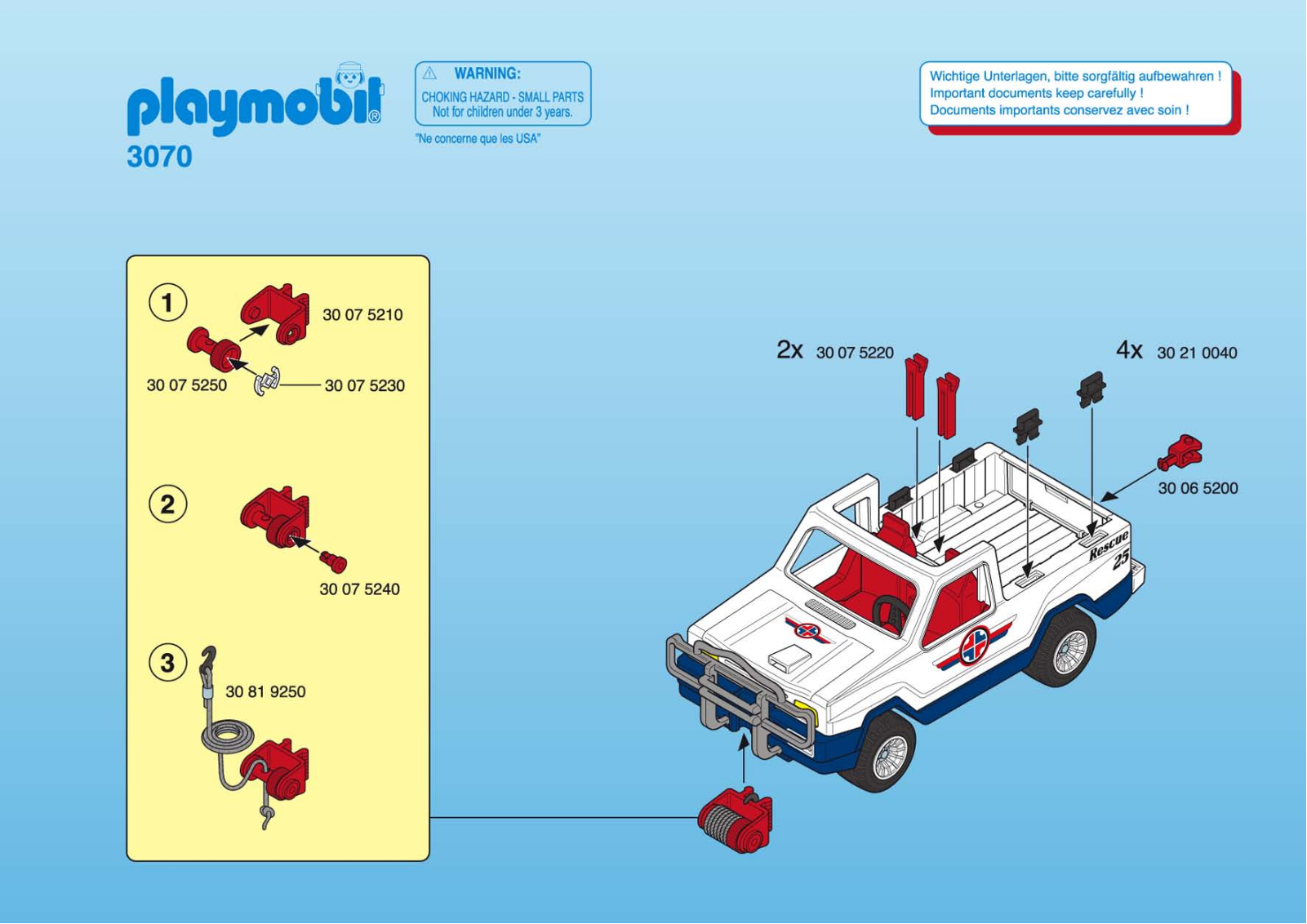 Playmobil 3070 Instructions