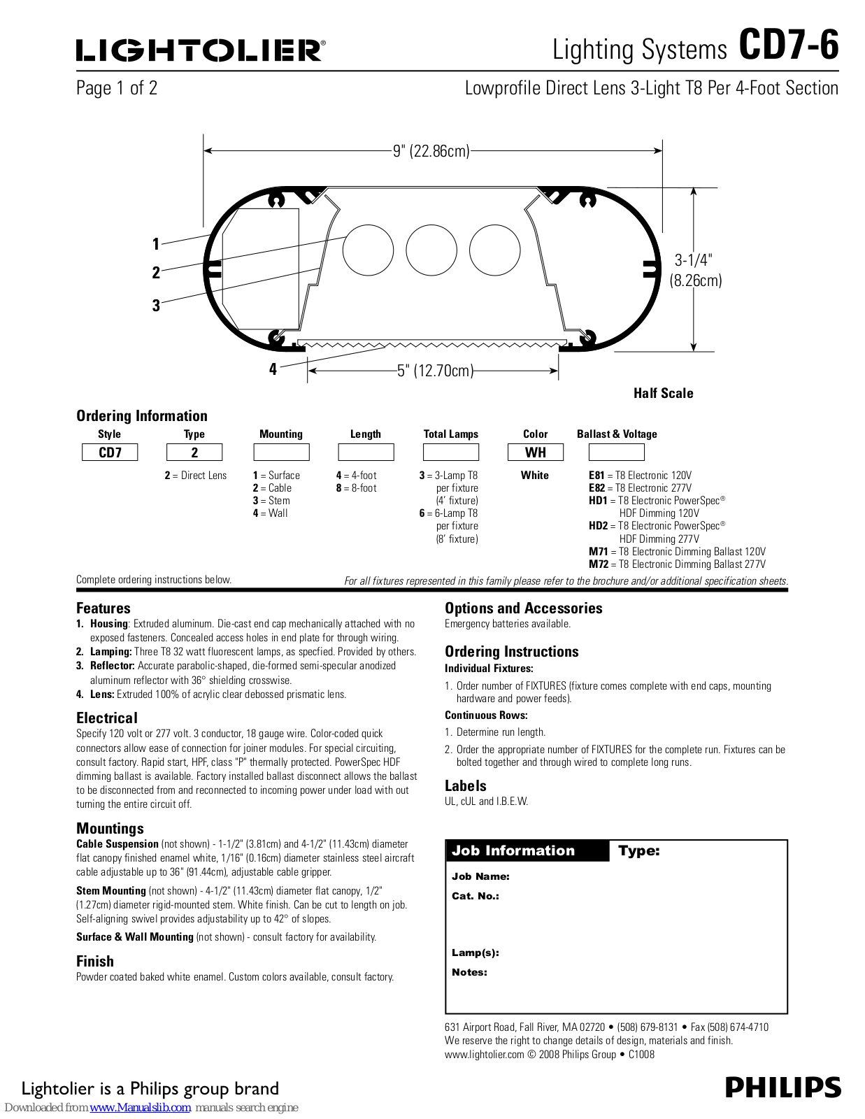 Philips Lightolier CD7-6 User Manual - ManualMachine.com