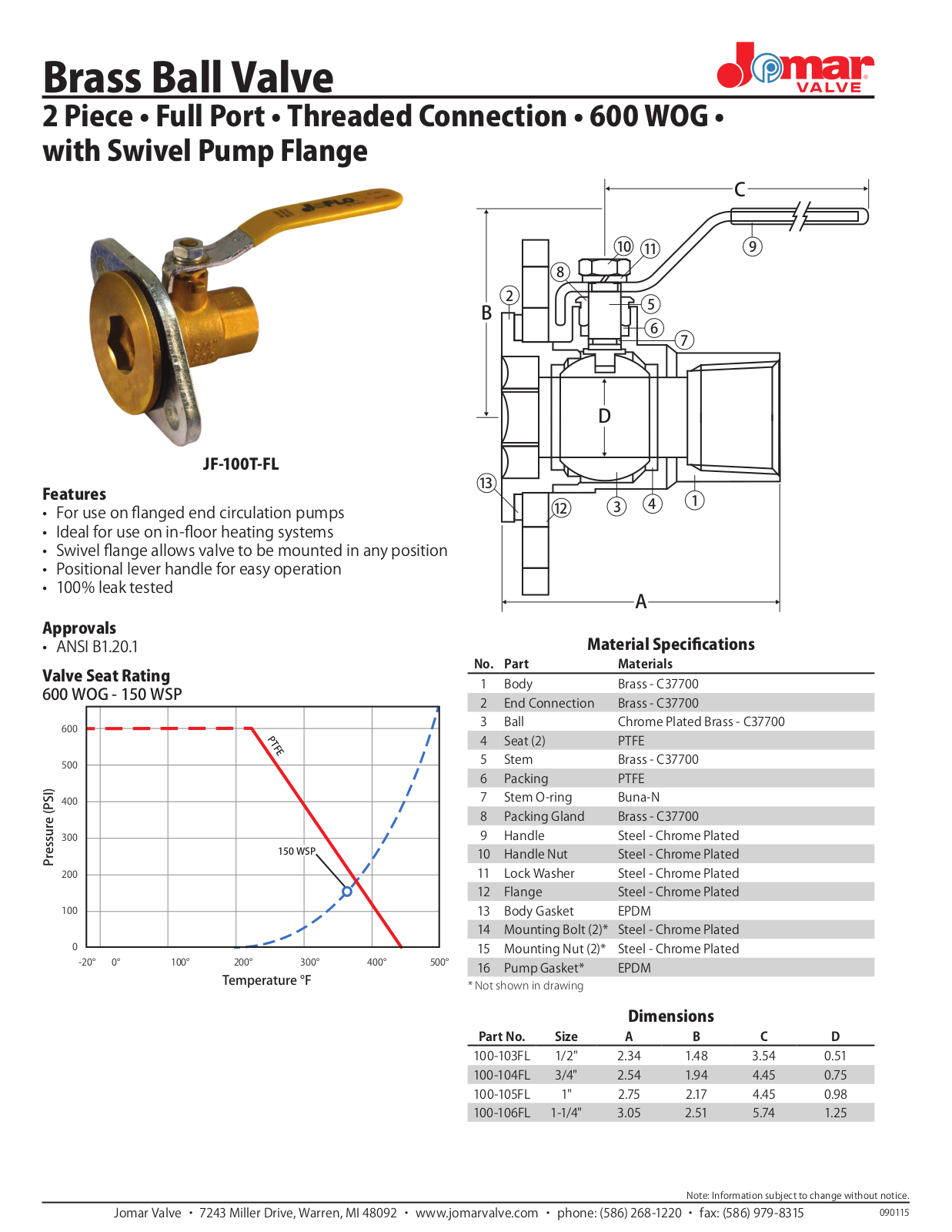 Jomar JF-100T-FL User Manual