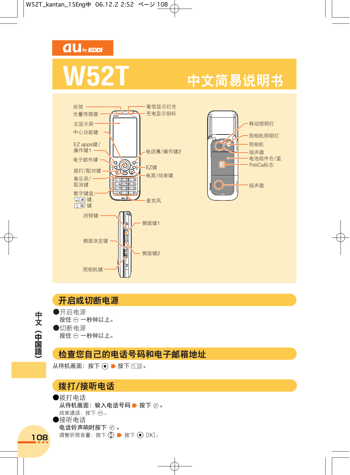 au by kddi W52T User Manual