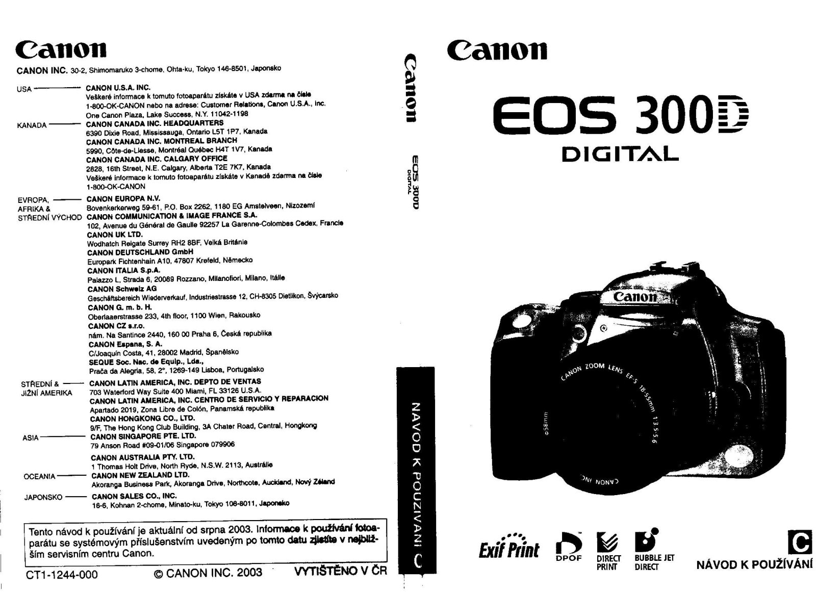 Canon EOS 300D User Manual