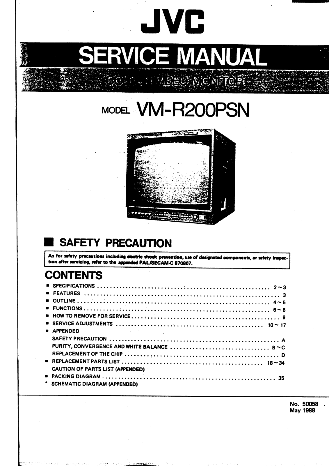 JVC VM-R200PSN Service Manual