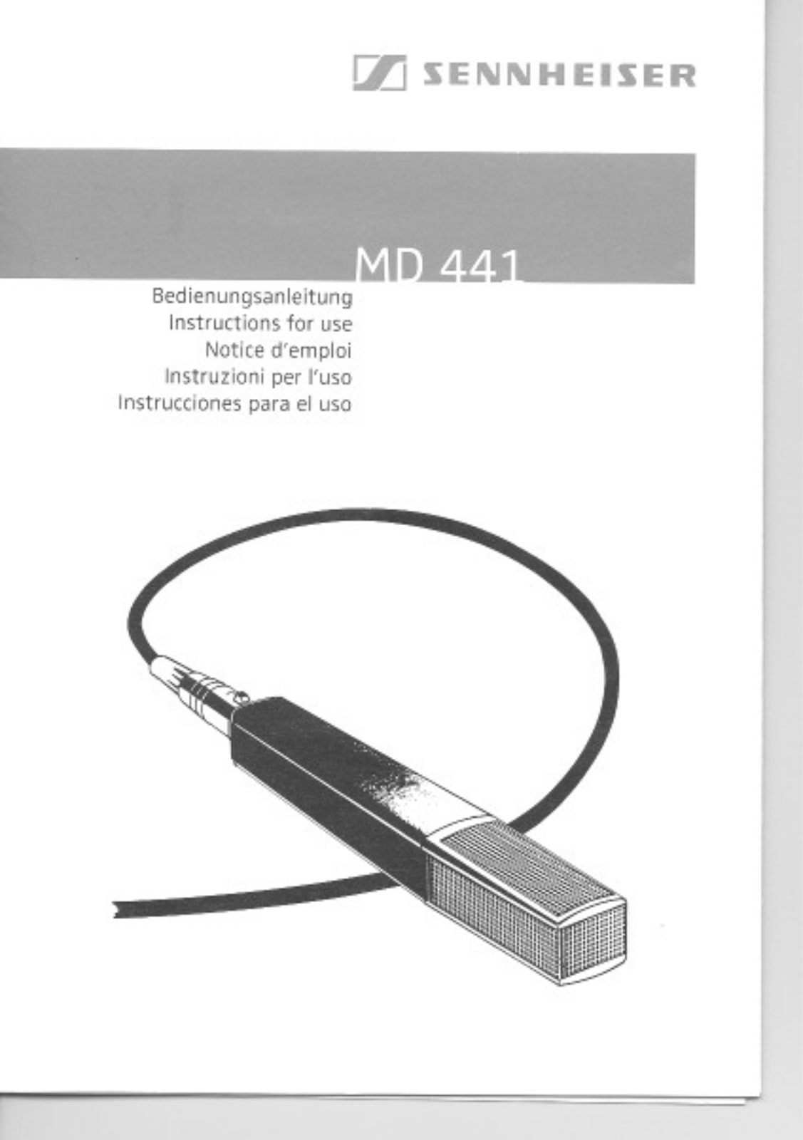 Sennheiser MD 441 User Manual