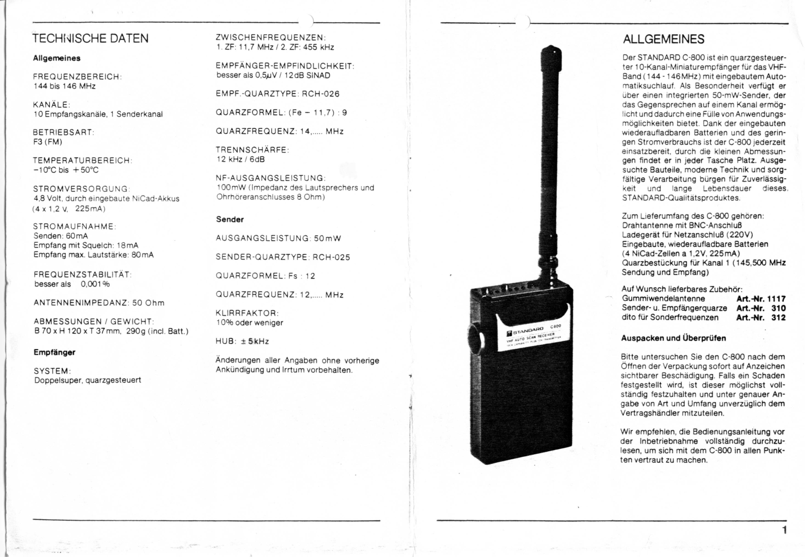 Standard c800 Schematic