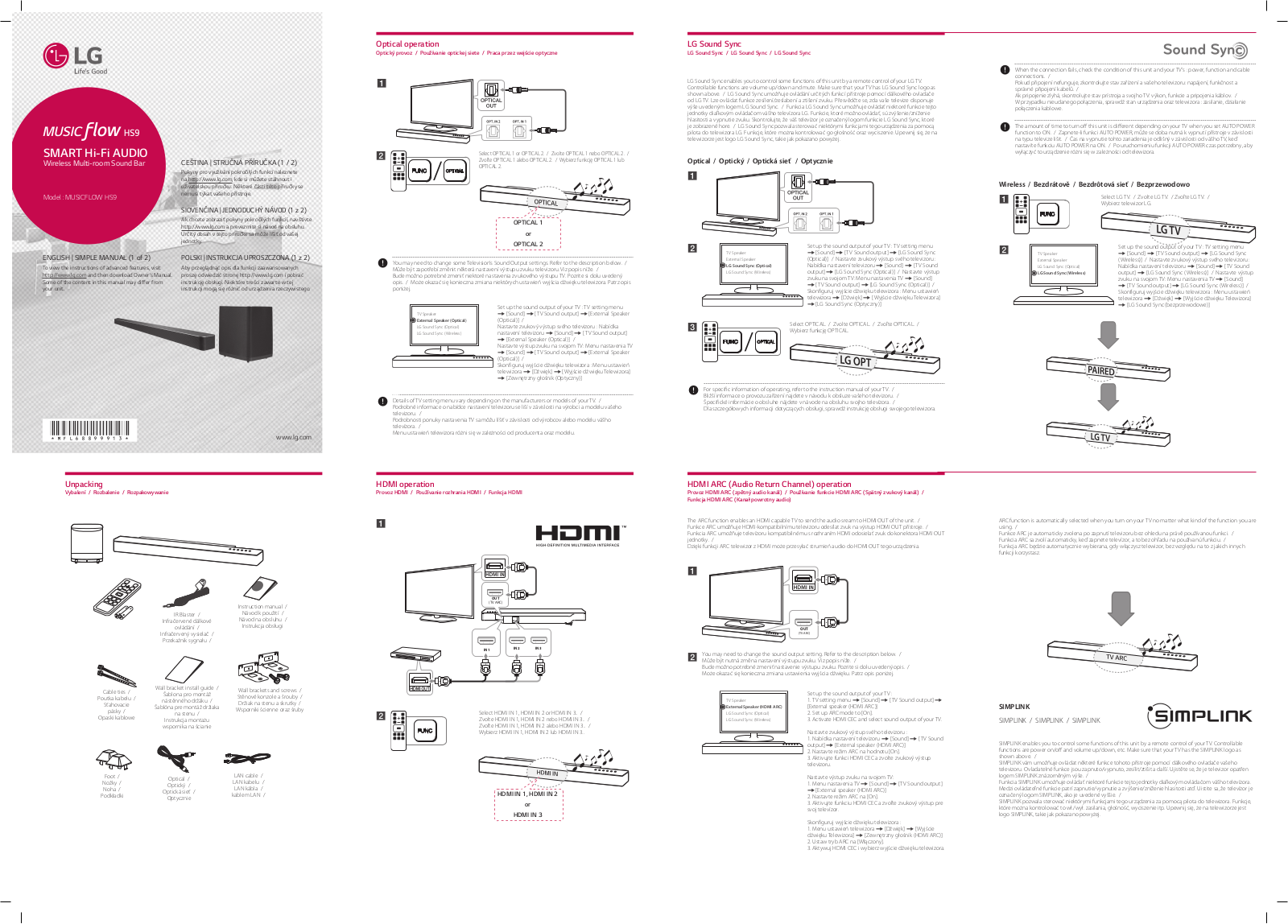 LG LAS950M User manual