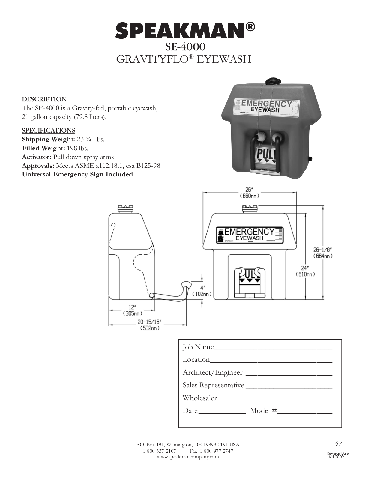Speakman SPK1335 Specifications - ManualMachine.com