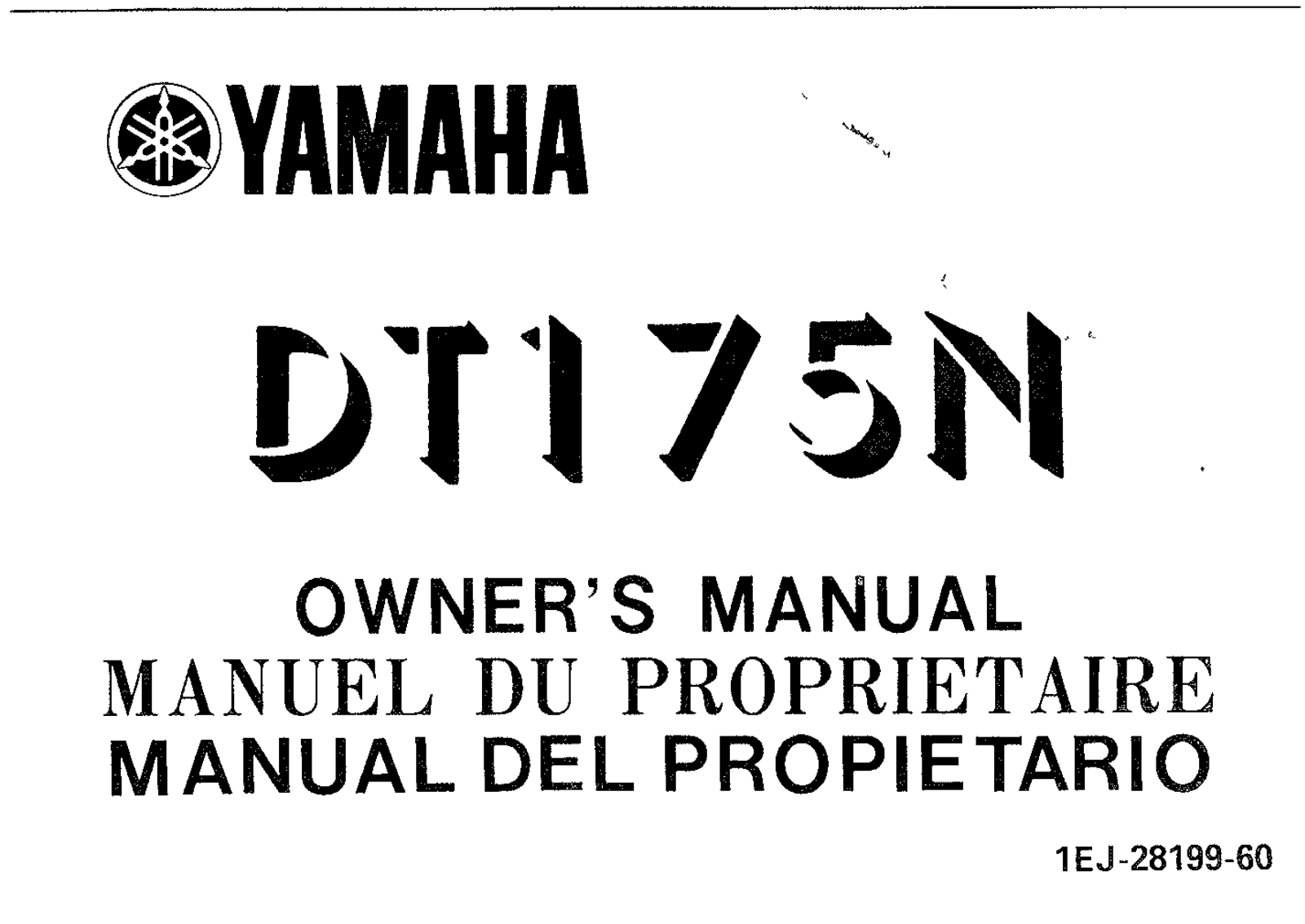 Yamaha DT175 N 1985 Owner's manual