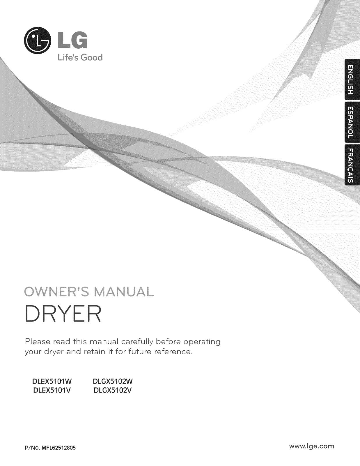 LG DLGX5102W, DLGX5102V, DLEX5101W, DLEX5101V Owner’s Manual