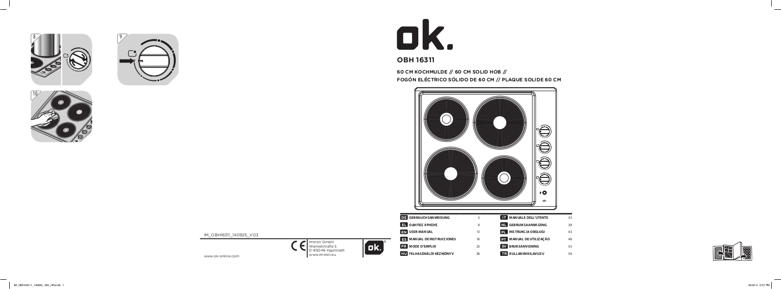 OK OBH 16311 User Manual