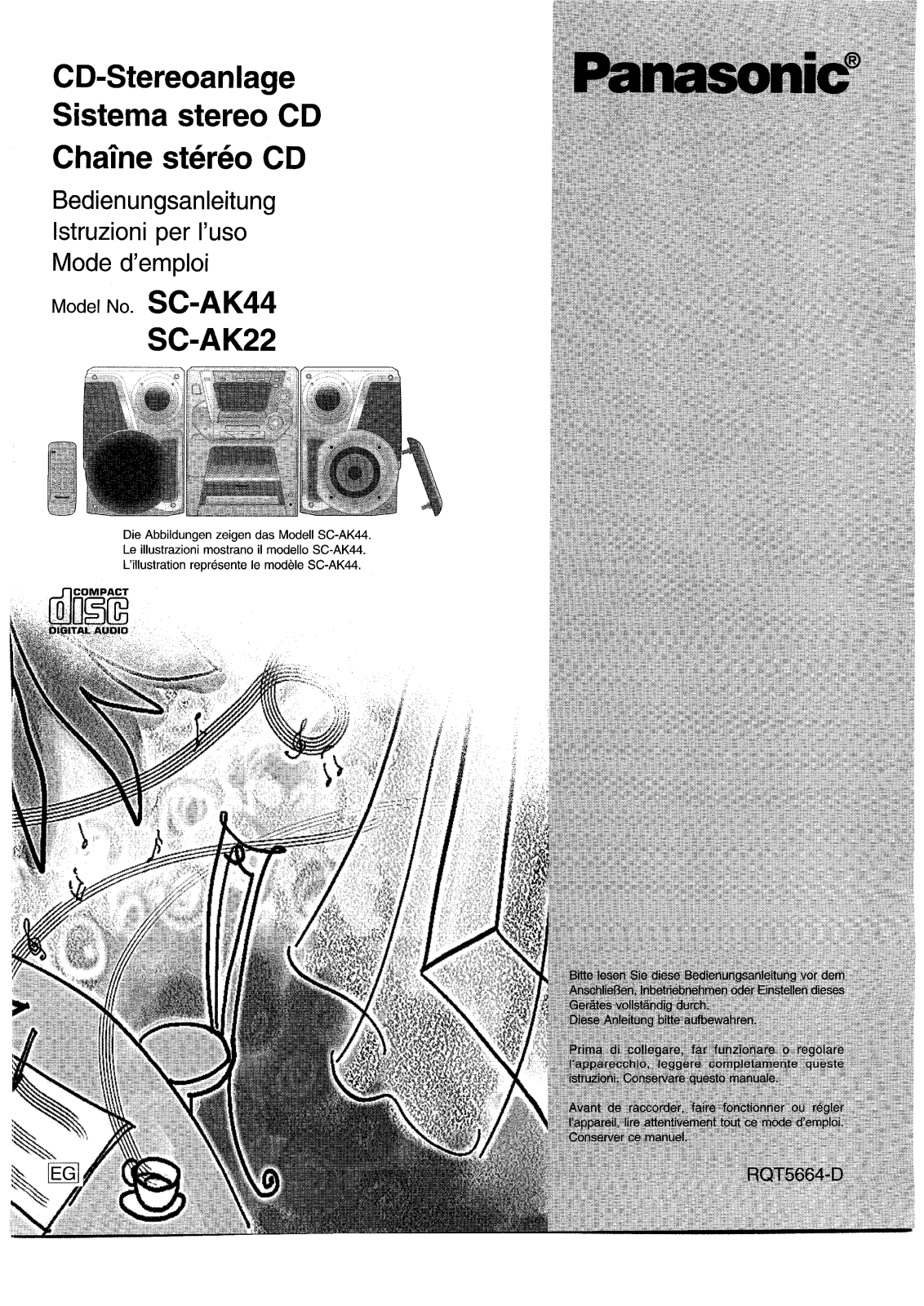 Panasonic SCAK44, SC-AK22 User Manual