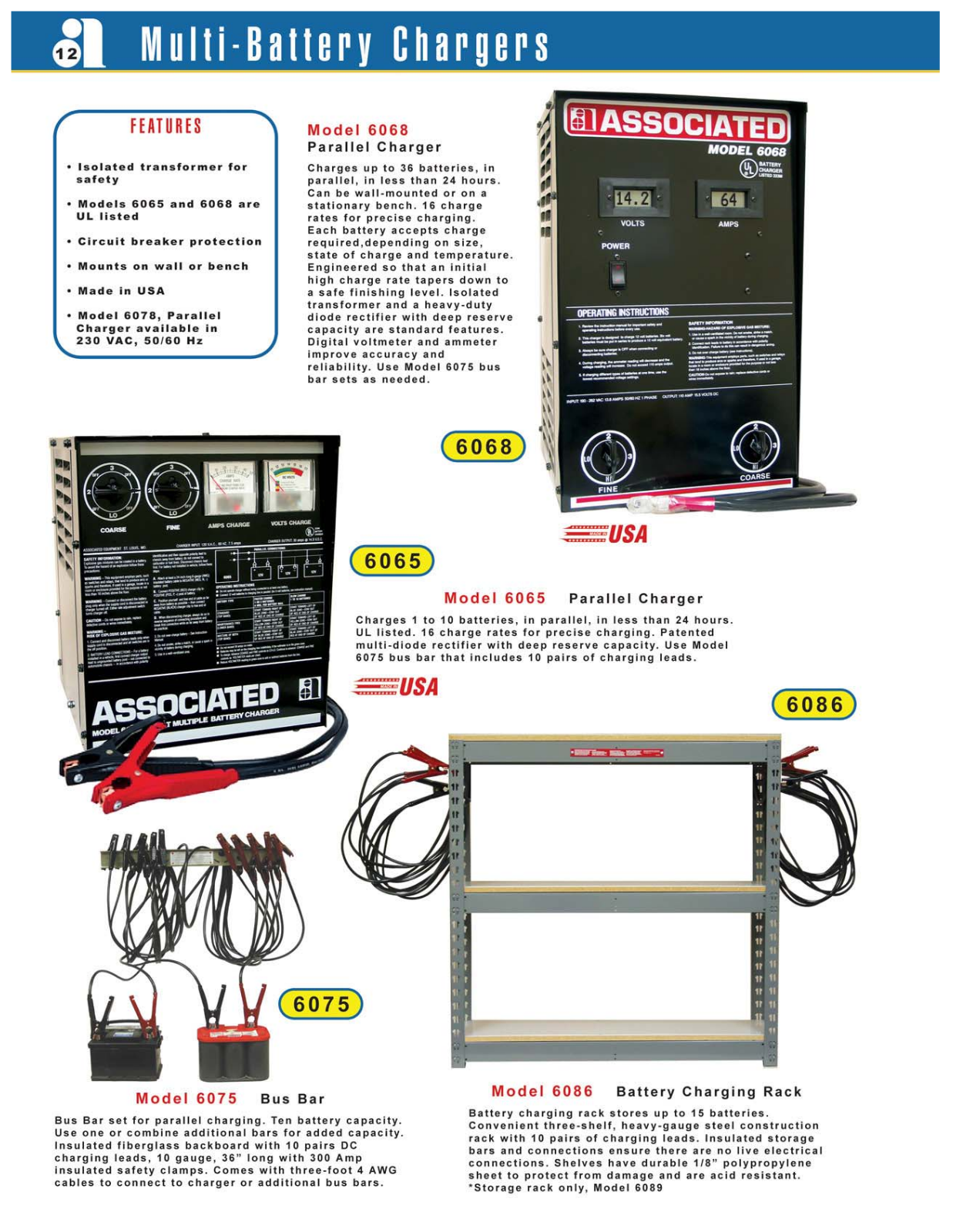 Associated Equipment 6075, 6086, 6068 User Manual