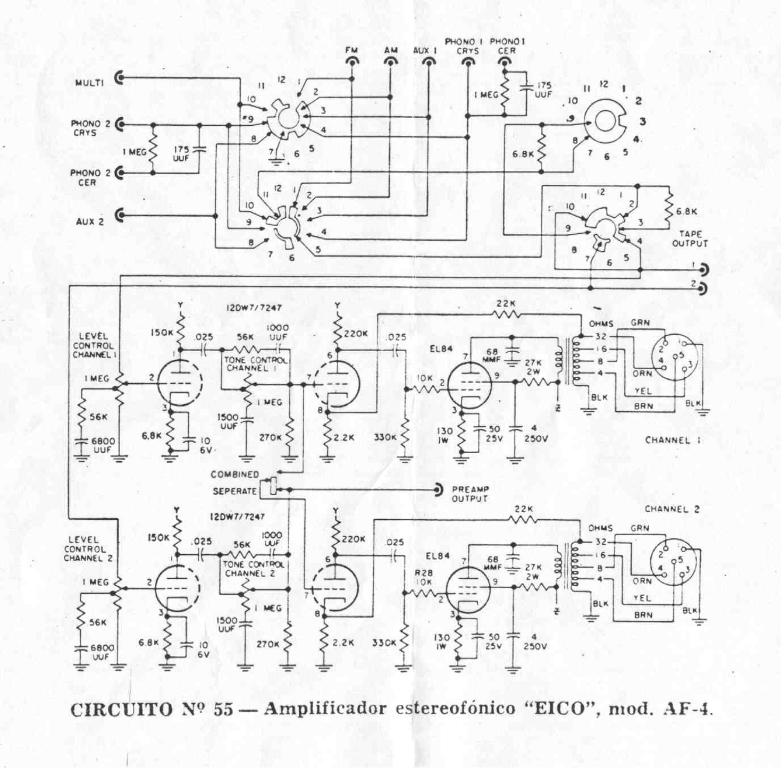 Eico af4 schematic