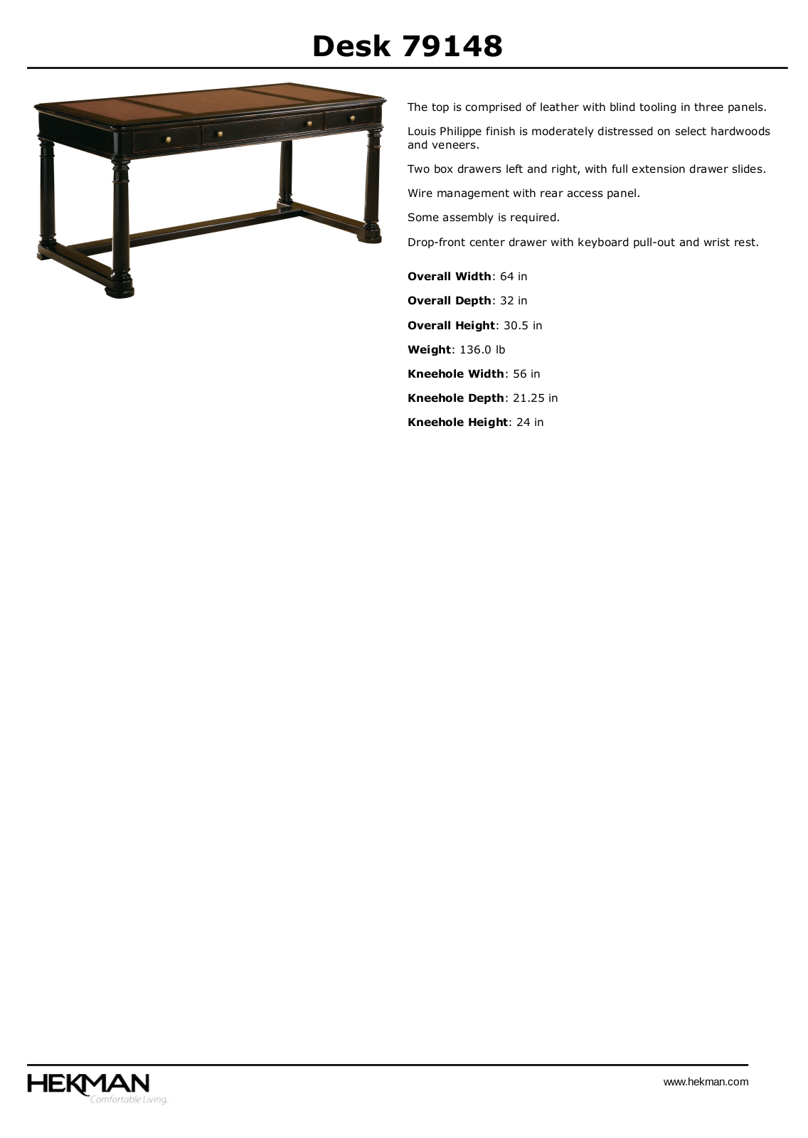 Hekman W004496239 Specifications - ManualMachine.com