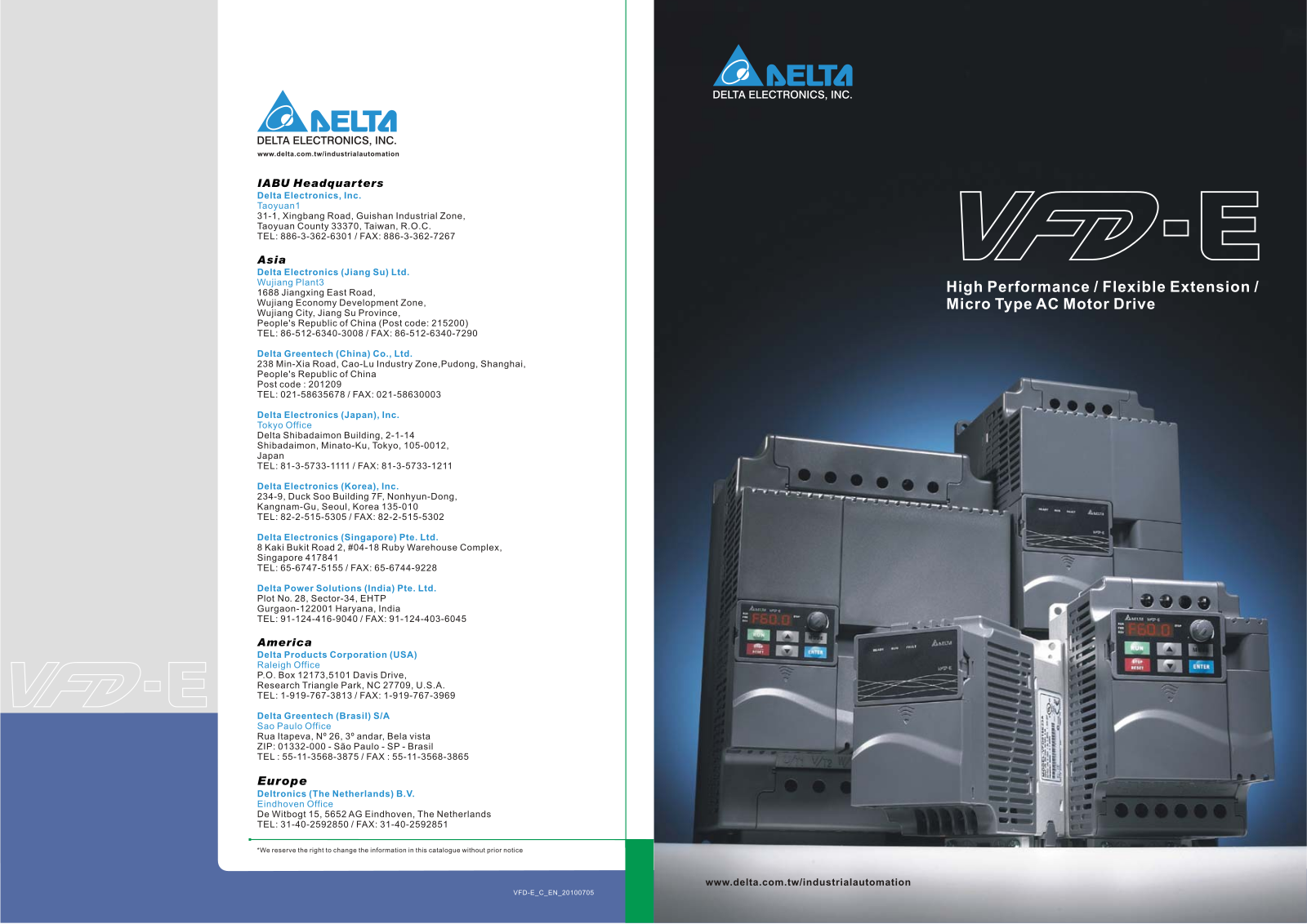 Delta Products VFD-E Catalog