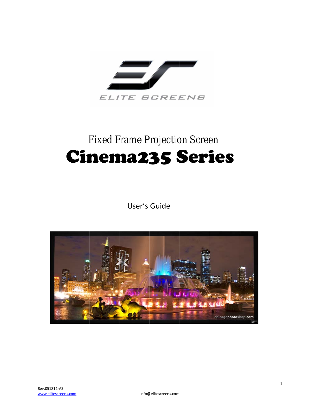 Elite Screens 235 User Manual