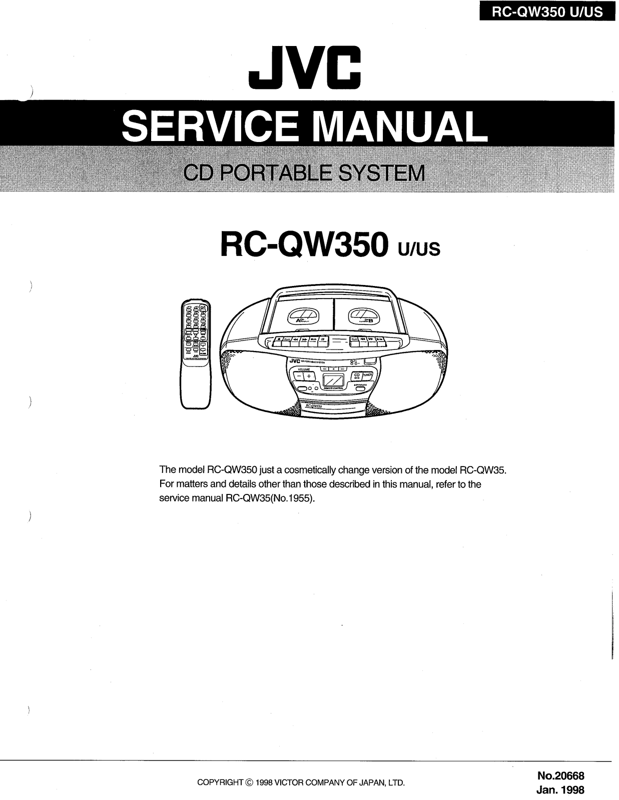 JVC RC-QW350US Service Manual