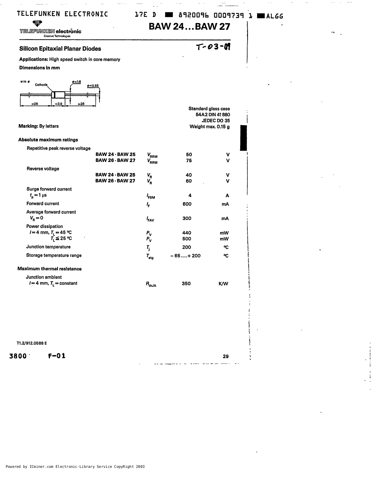 TELEFUNKEN BAW24, BAW25, BAW26, BAW27 User Manual