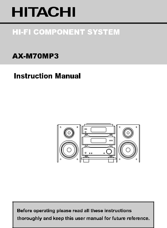 Hitachi AX-M70MP3 User Manual