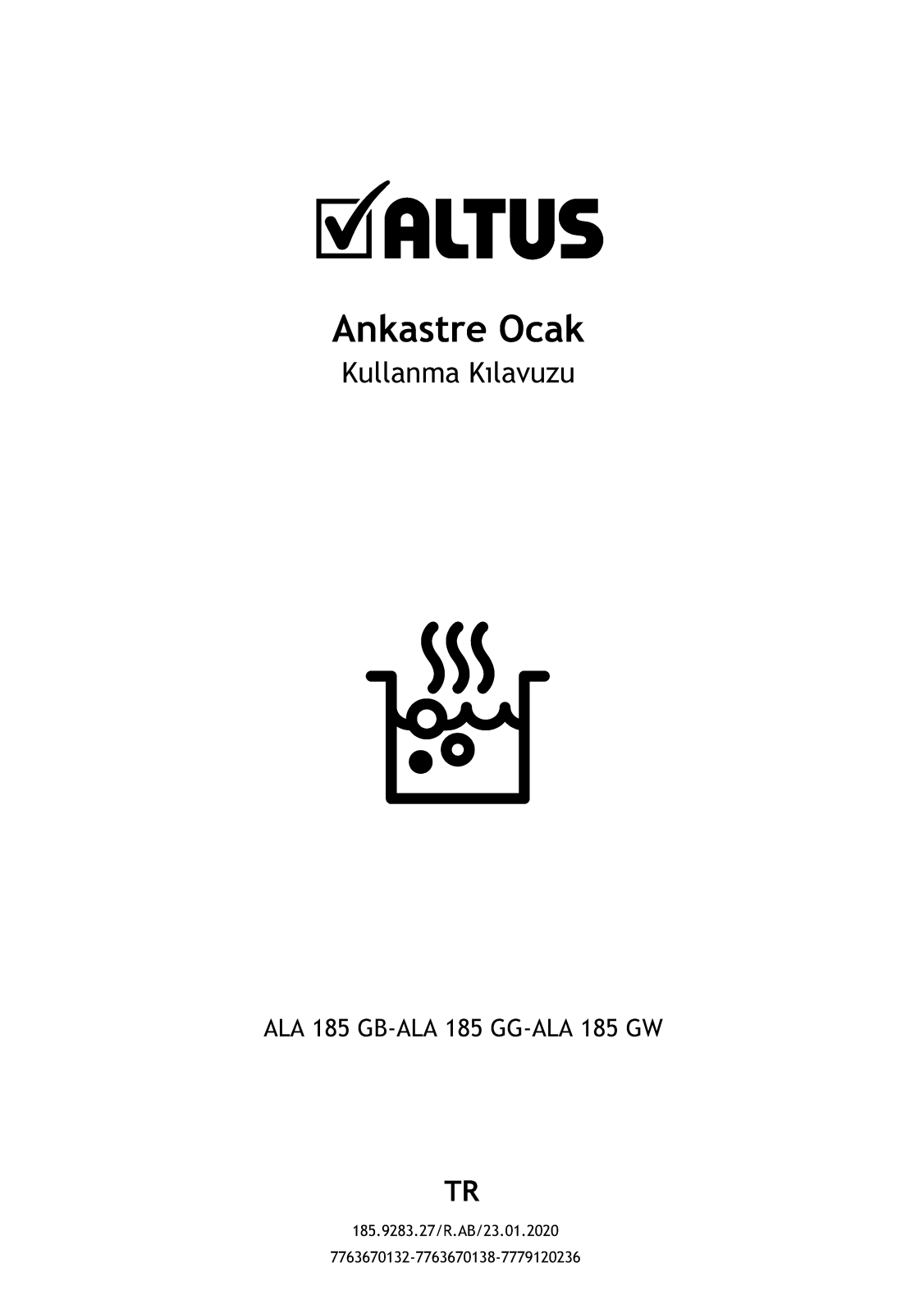 Altus ALA185GG, ALA185GW User manual