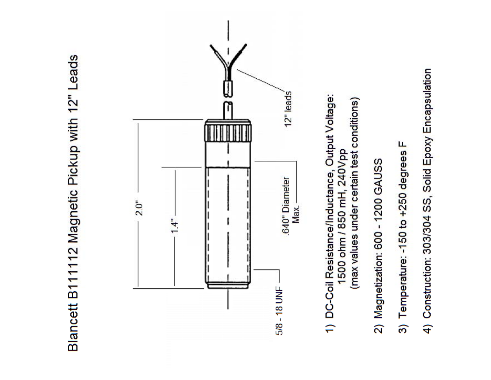 Blancett B111112 Data sheet