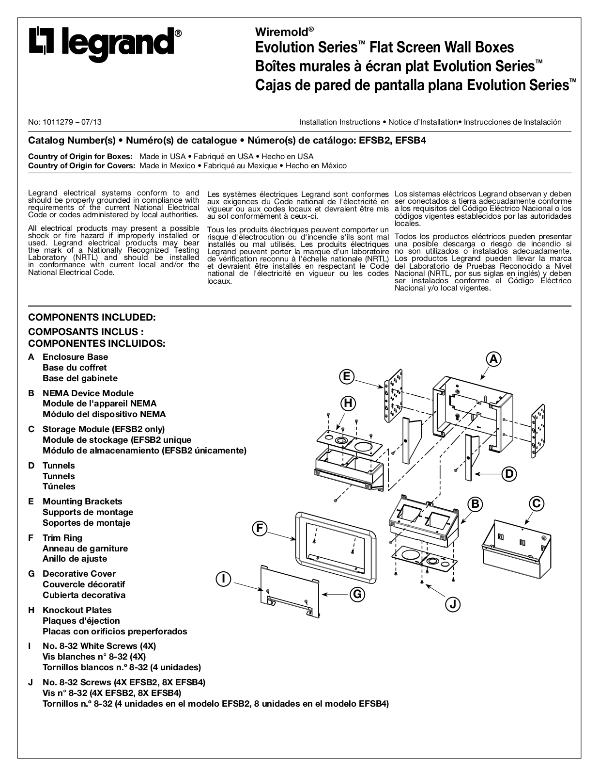 Legrand EFS User Manual