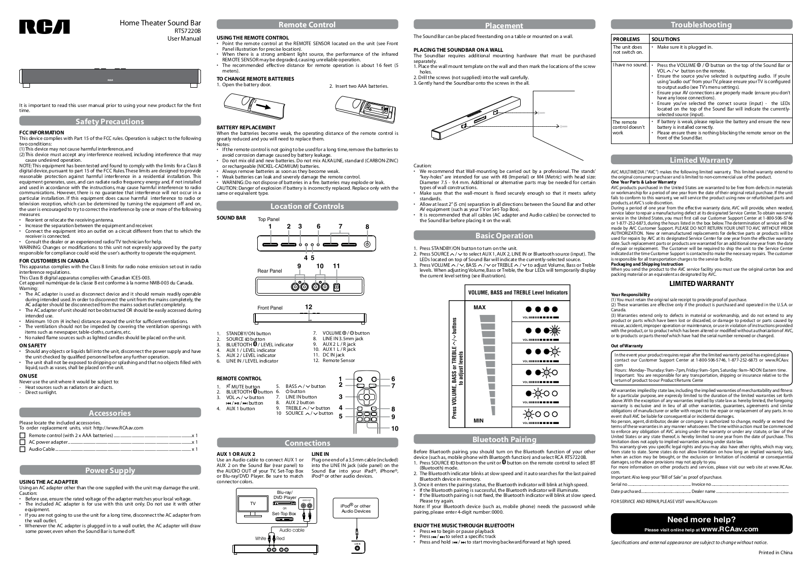 Alco Electronics RTS7220B User Manual