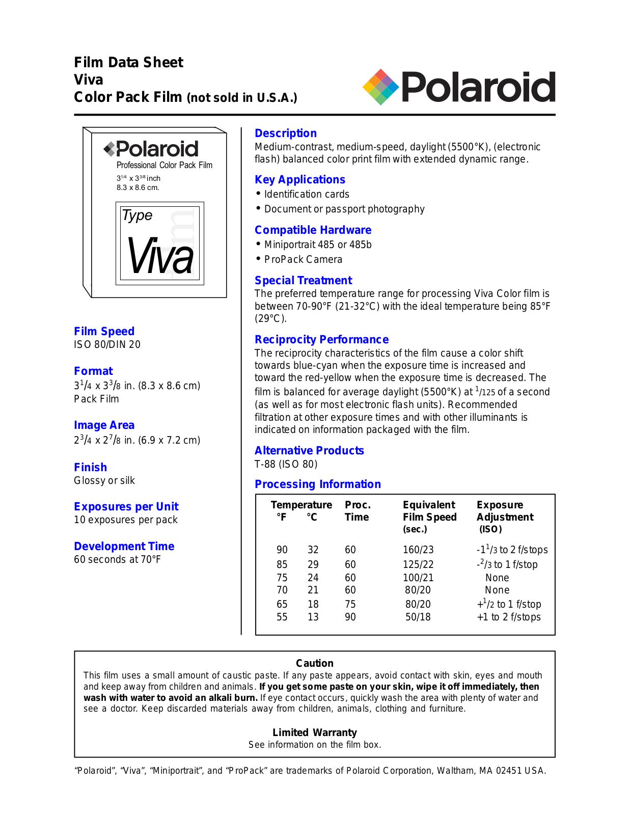 Polaroid VIVA User Manual