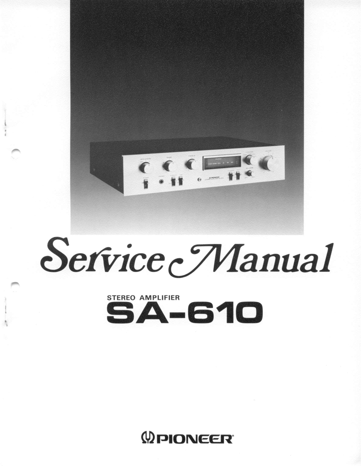 Pioneer SA-610 Service manual
