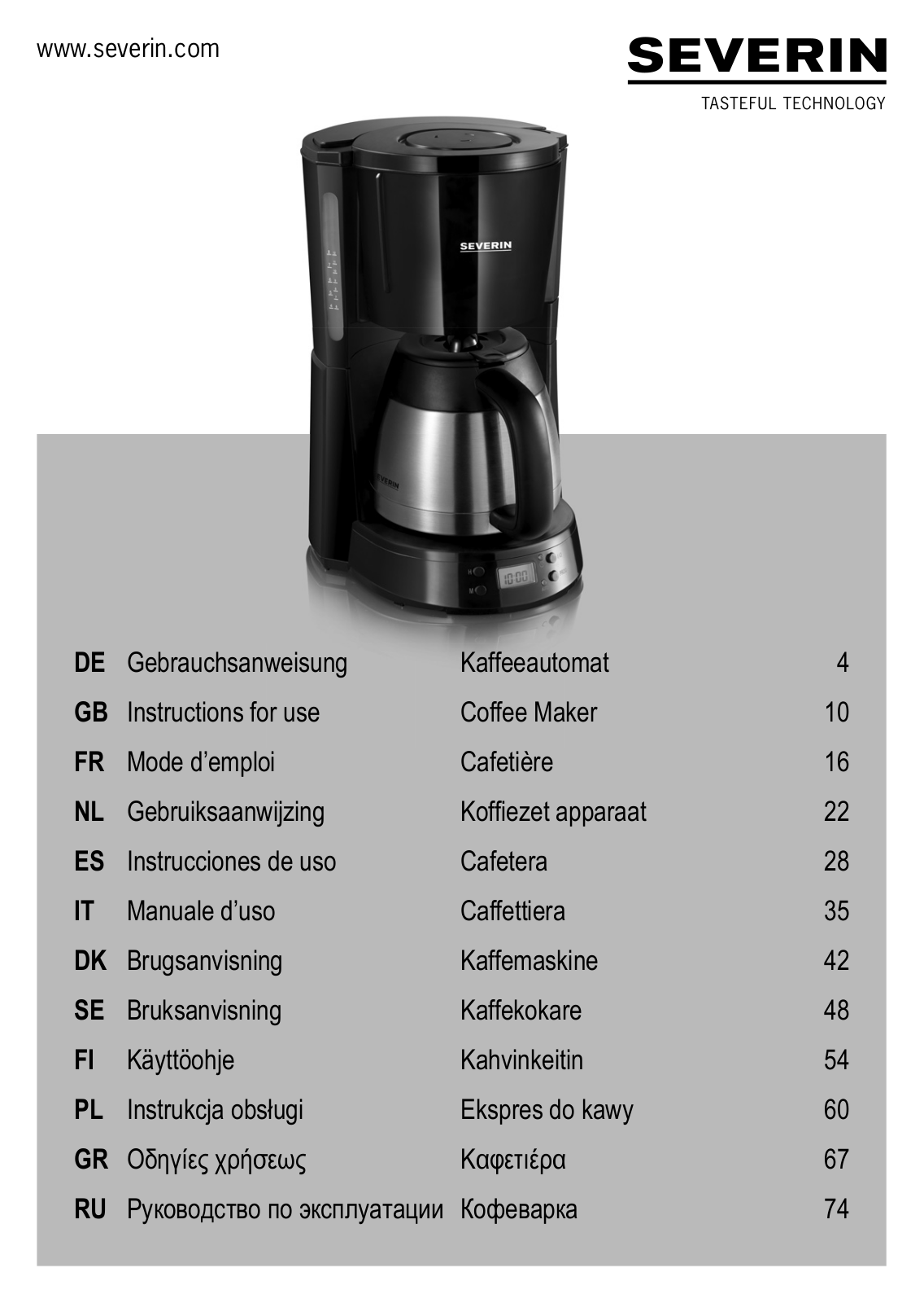 Severin KA 4141 User Manual